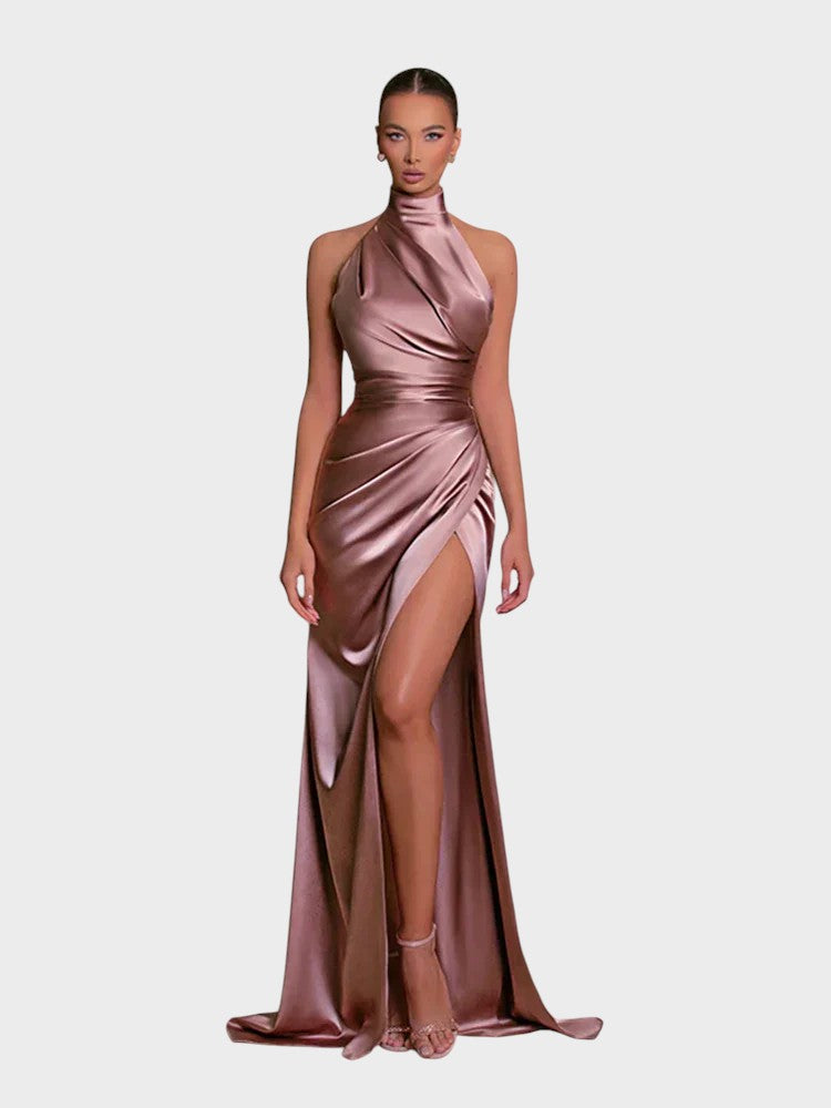 Livia - Vestido Elegante Com Fendas Laterais