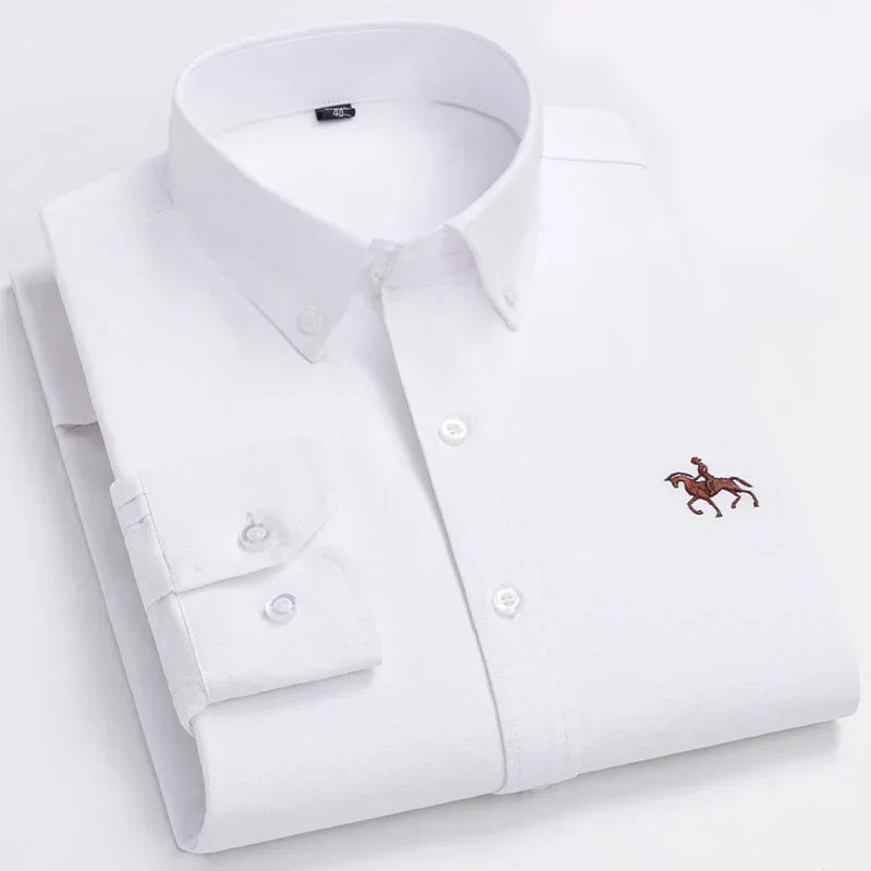 Francisco - Camisa Oxford Masculina com Bordado