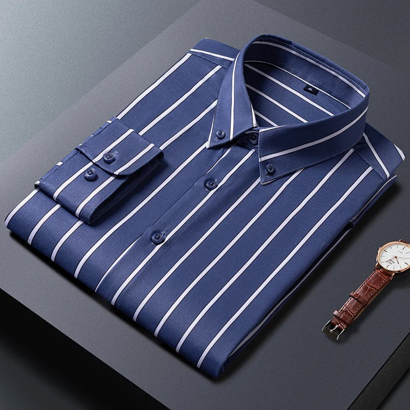 Érico - Camisa Listrada Elegante Masculina