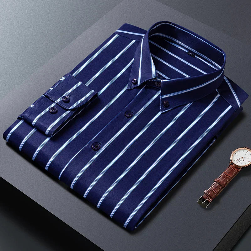 Érico - Camisa Listrada Elegante Masculina