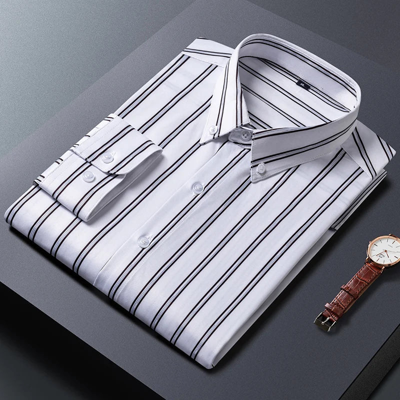 Érico - Camisa Listrada Elegante Masculina