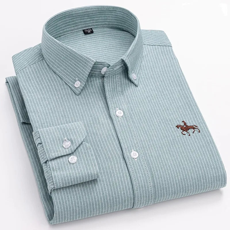 Francisco - Camisa Oxford Masculina com Bordado