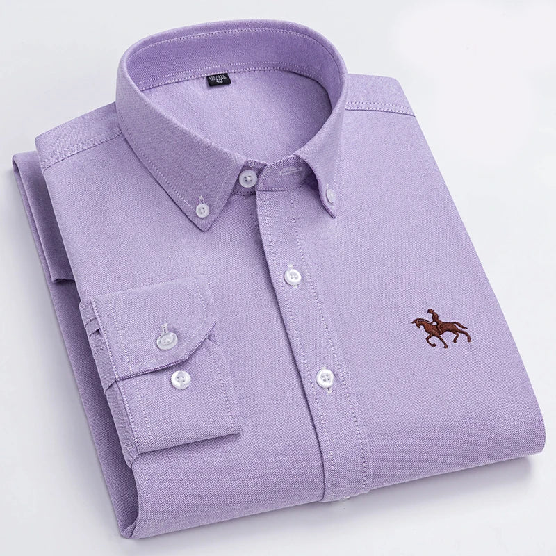 Francisco - Camisa Oxford Masculina com Bordado