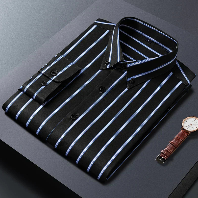 Érico - Camisa Listrada Elegante Masculina