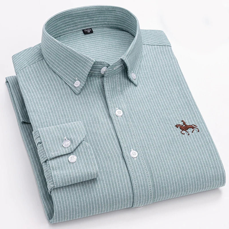 Francisco - Camisa Oxford Masculina com Bordado