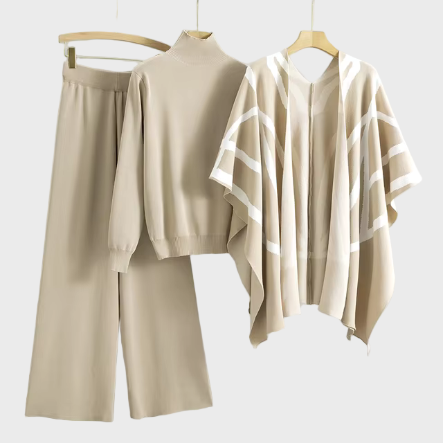 Celina - Conjunto Malha Confortável 3 Peças