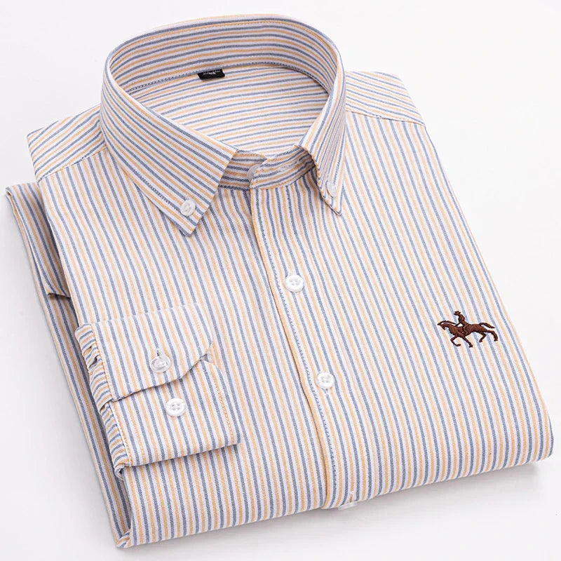 Francisco - Camisa Oxford Masculina com Bordado