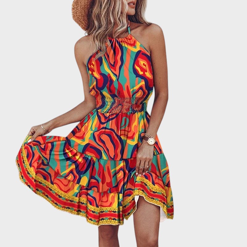 Paula- Vestido Curto Com Costas Expostas