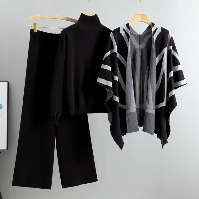 Celina - Conjunto Malha Confortável 3 Peças