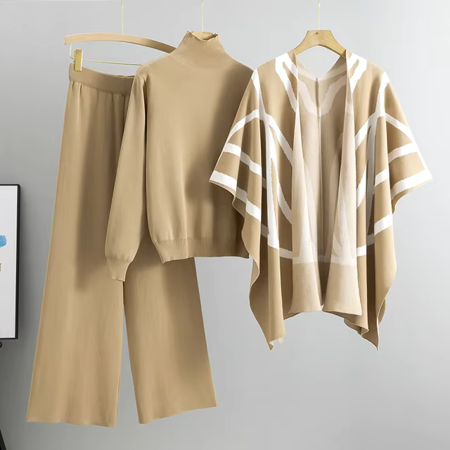 Celina - Conjunto Malha Confortável 3 Peças