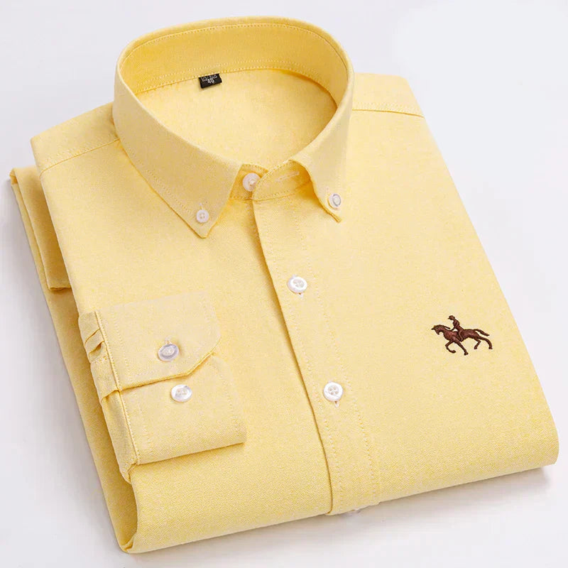 Francisco - Camisa Oxford Masculina com Bordado