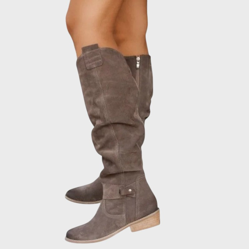 Cleo - Botas de Couro Elegantes para Mulheres