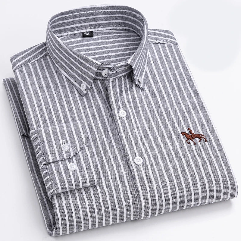 Francisco - Camisa Oxford Masculina com Bordado