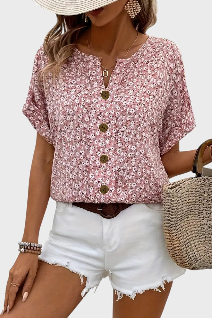 Constança - Blusa Leve com Estampa Floral