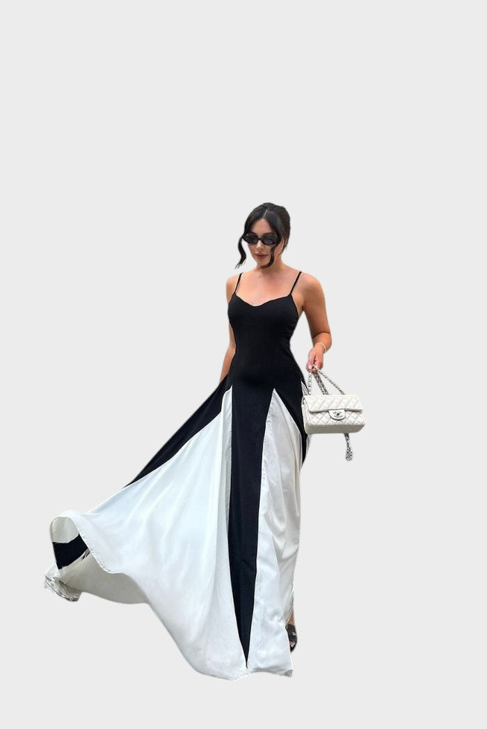 Eliana – Vestido Longo Com Detalhes Em Painel