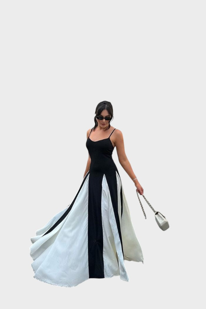 Eliana – Vestido Longo Com Detalhes Em Painel