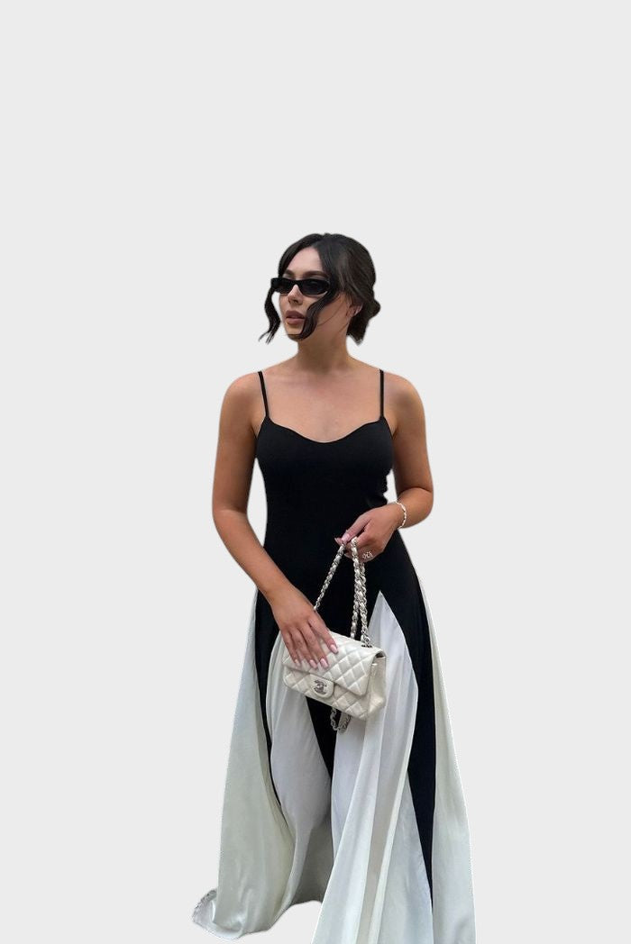 Eliana – Vestido Longo Com Detalhes Em Painel