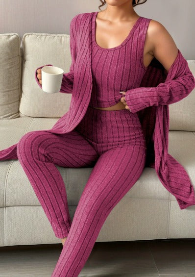 Aline - Conjunto Cozy Chic de 3 Peças