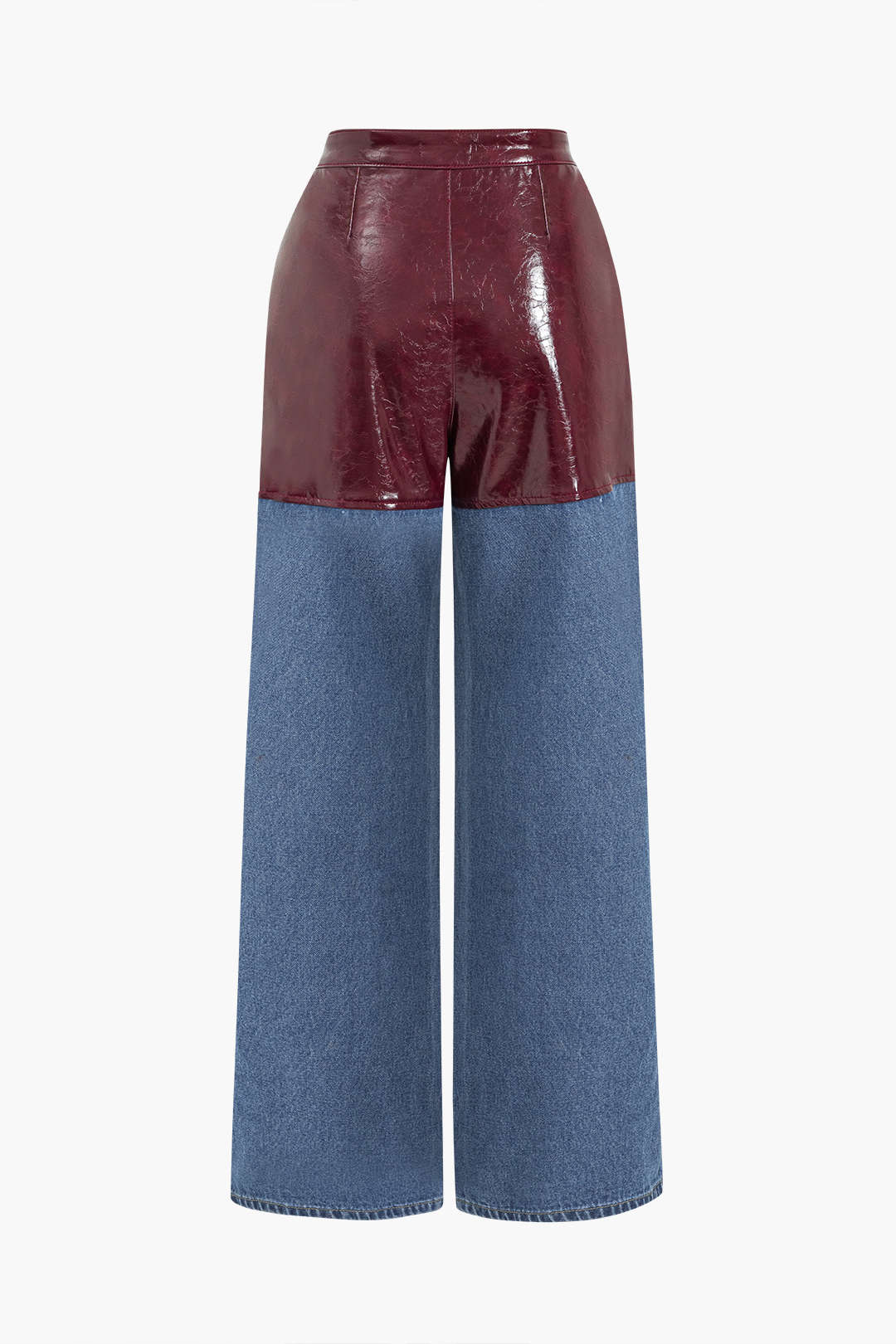 Eva - Calças de Ganga em Couro Sintético