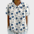 Bruna - Blusa Floral em Algodão e Linho