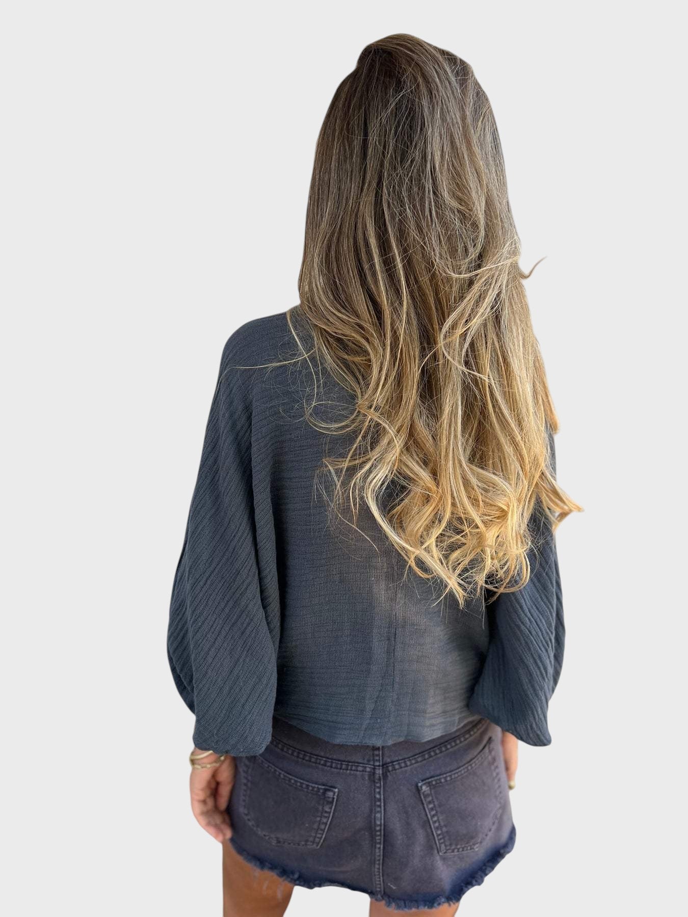 Cristina - Camisa Casual em Algodão e Linho