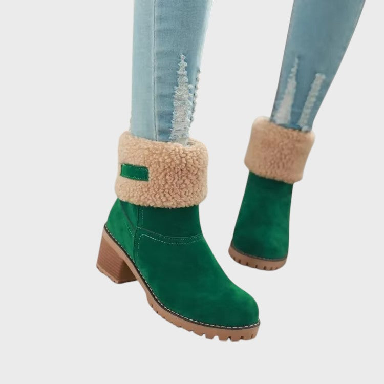 Monica – Elegantes Botas de Neve em Couro, Quentes e Estilosas
