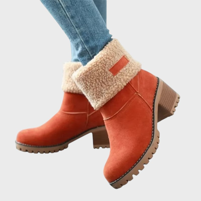 Monica – Elegantes Botas de Neve em Couro, Quentes e Estilosas
