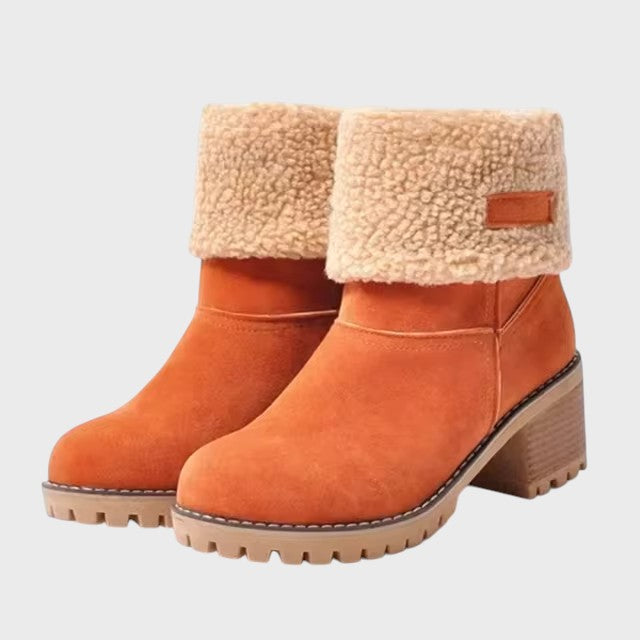 Monica – Elegantes Botas de Neve em Couro, Quentes e Estilosas