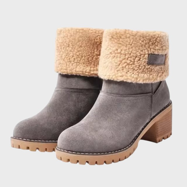 Monica – Elegantes Botas de Neve em Couro, Quentes e Estilosas