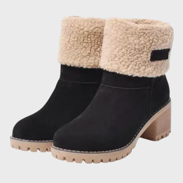 Monica – Elegantes Botas de Neve em Couro, Quentes e Estilosas