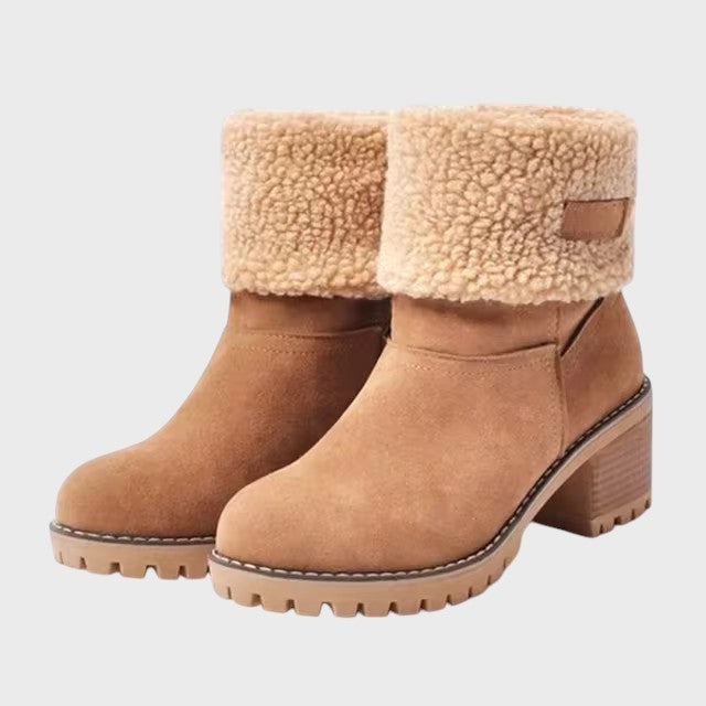 Monica – Elegantes Botas de Neve em Couro, Quentes e Estilosas