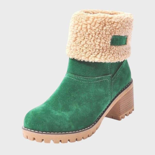 Monica – Elegantes Botas de Neve em Couro, Quentes e Estilosas