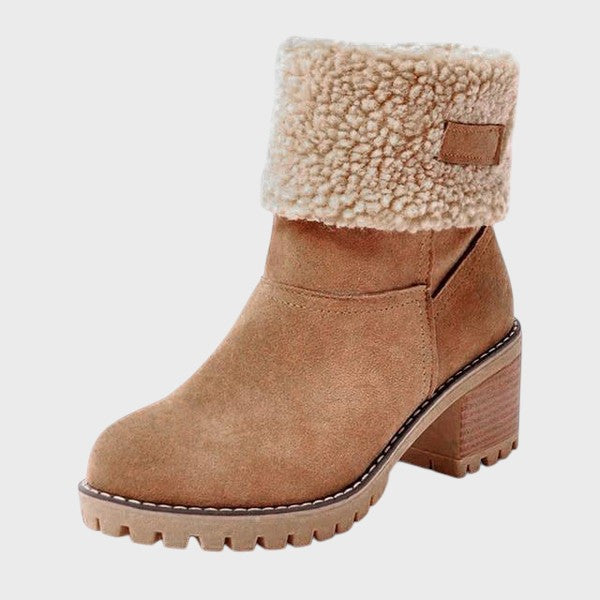 Monica – Elegantes Botas de Neve em Couro, Quentes e Estilosas