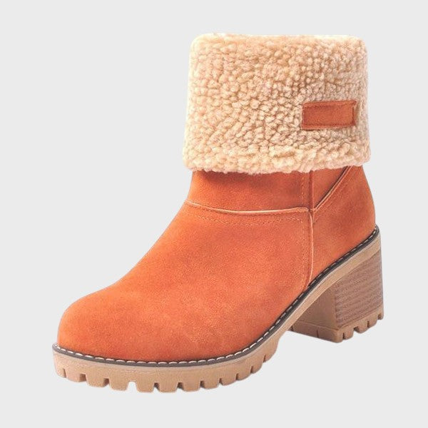 Monica – Elegantes Botas de Neve em Couro, Quentes e Estilosas