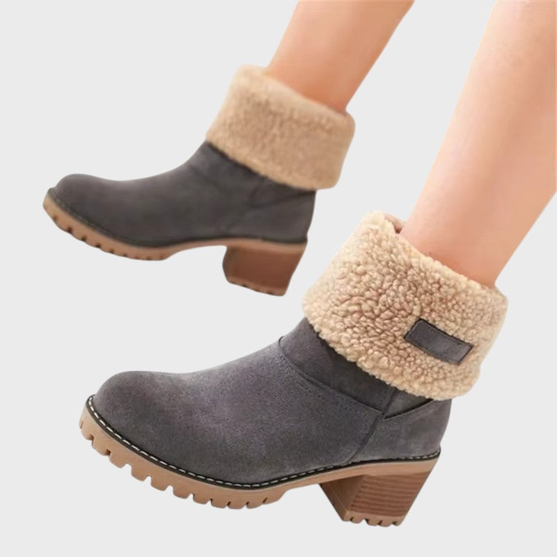Monica – Elegantes Botas de Neve em Couro, Quentes e Estilosas