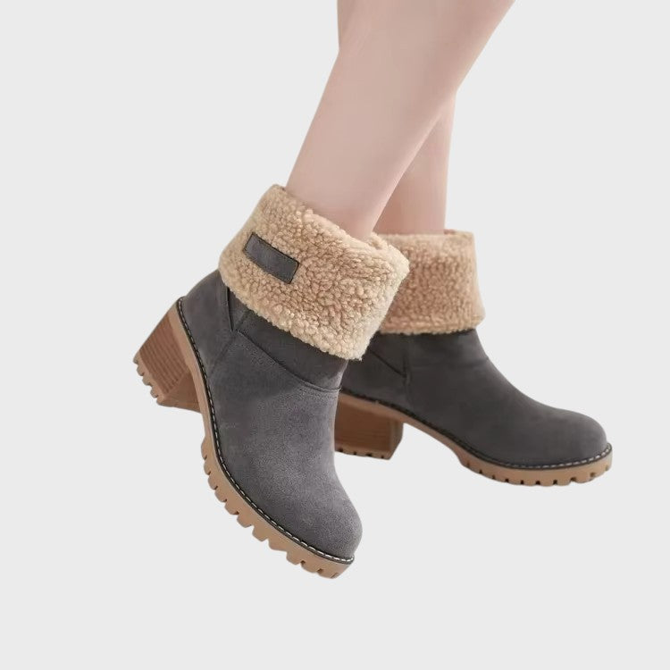 Monica – Elegantes Botas de Neve em Couro, Quentes e Estilosas