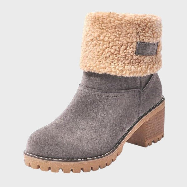 Monica – Elegantes Botas de Neve em Couro, Quentes e Estilosas