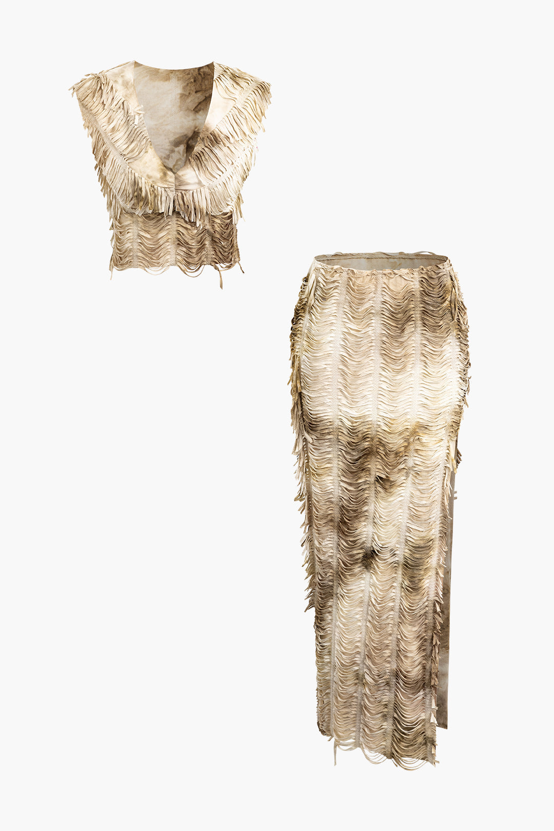 Jade - Conjunto Top Cropped & Saia Maxi Fenda