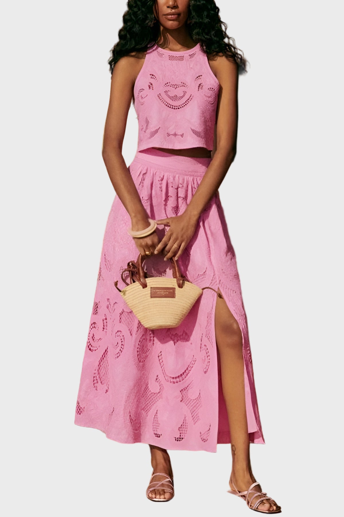 Palmira - Conjunto Clássico Top Sem Mangas & Saia