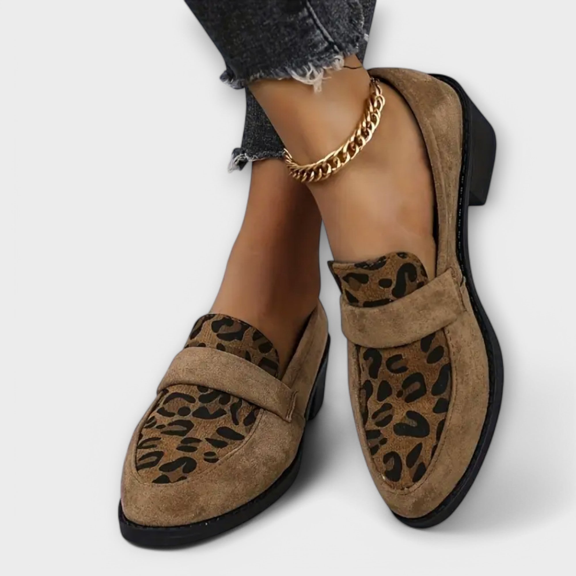 Camile - Sapatos elegantes com padrāo leopardo