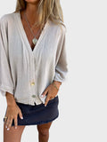 Cristina - Camisa Casual em Algodão e Linho