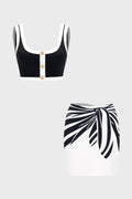 Rebeca - Conjunto Top Alças Retro & Saia com Atilho