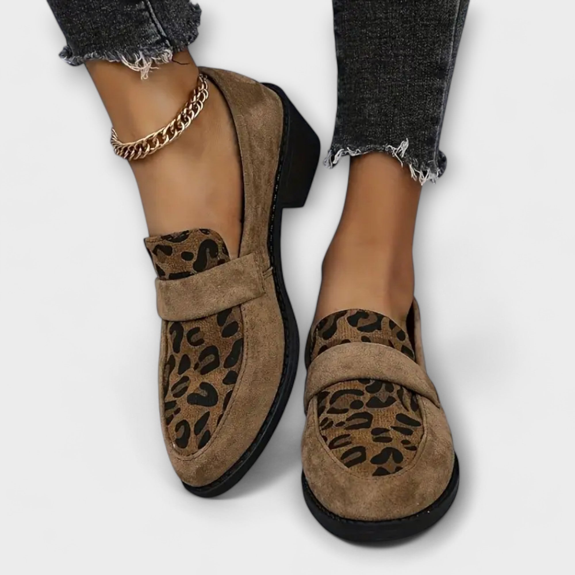 Camile - Sapatos elegantes com padrāo leopardo