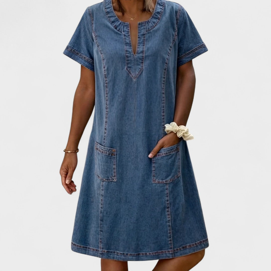 Rebeca - Vestido em Ganga Suave