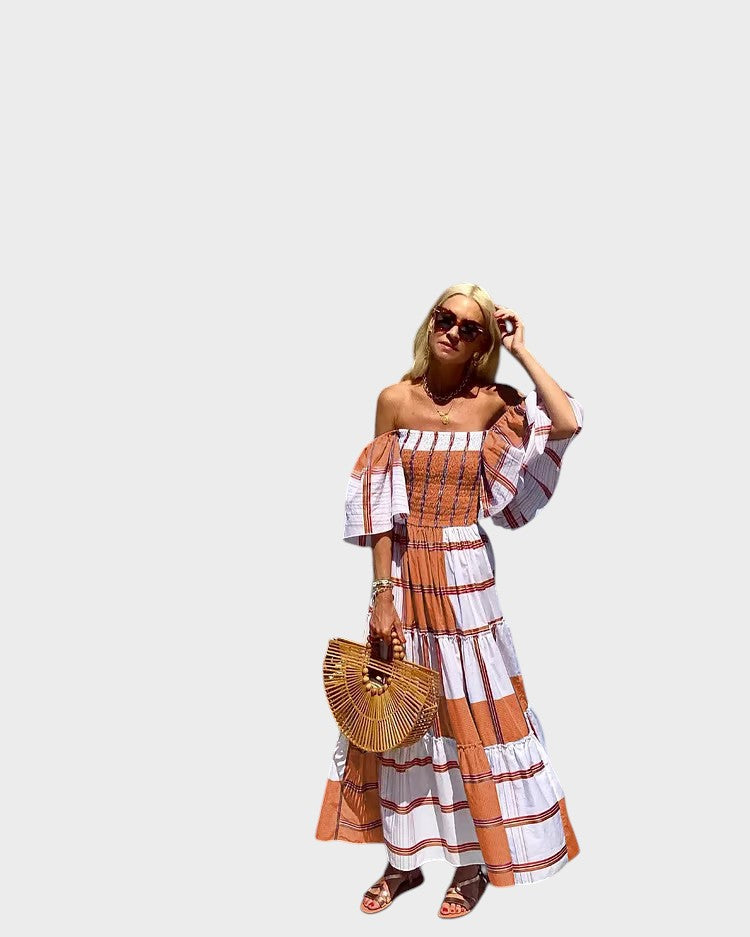 Neusa - Vestido Longo De Luxo Com Padrão Inspirado No México