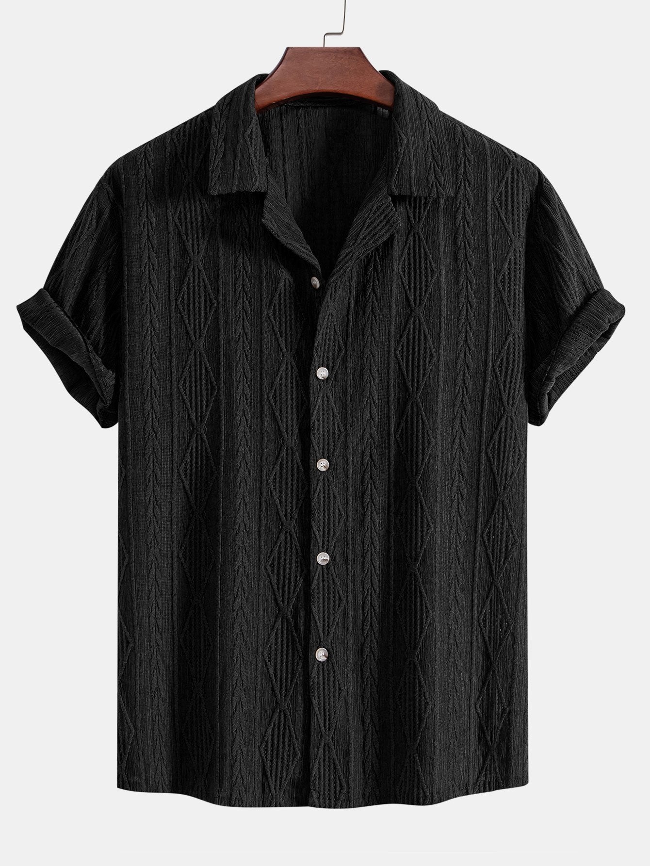 João - Camisa Cubana em Jacquard