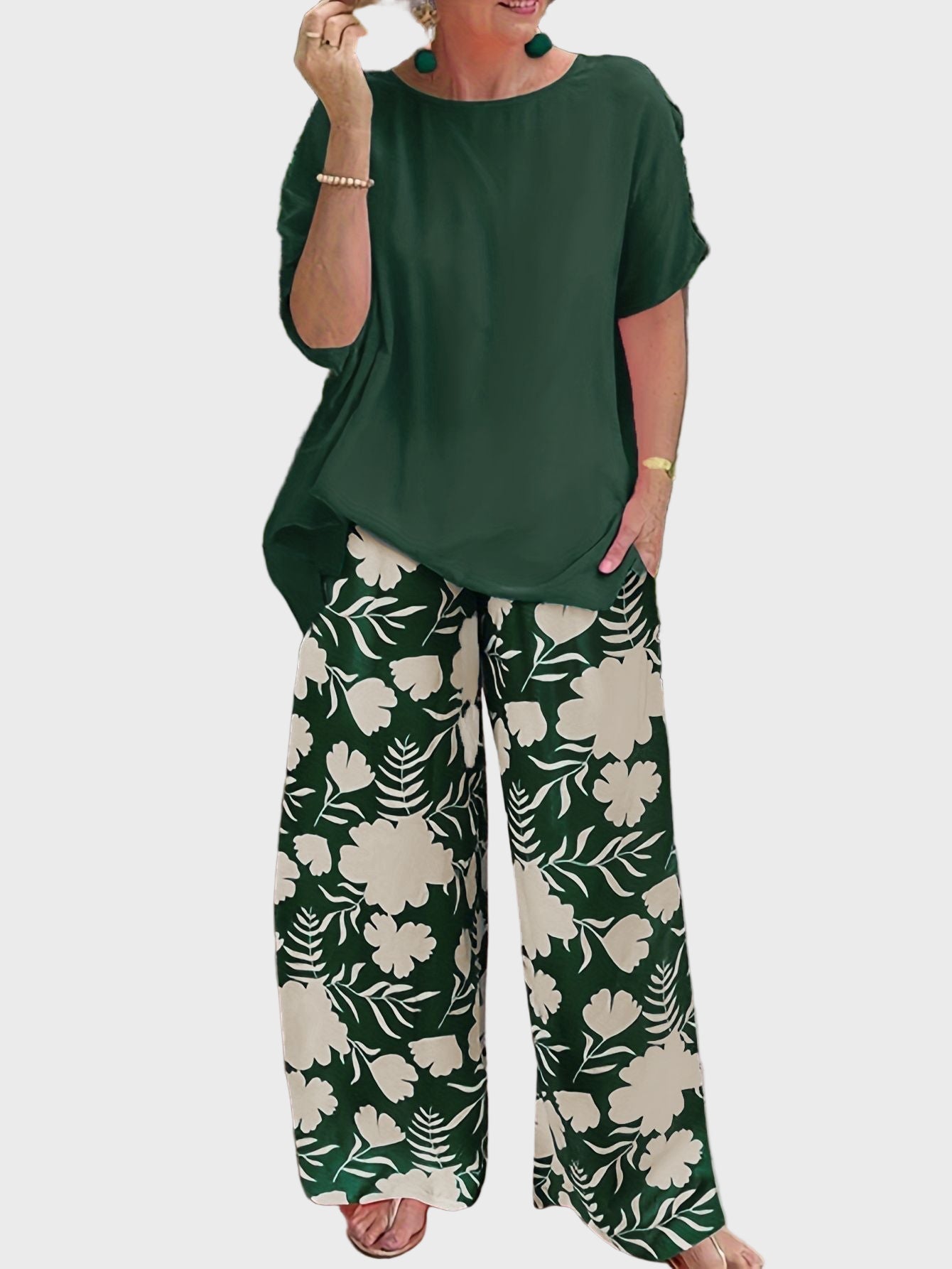 Celeste - Conjunto Casual Feminino 2 Peças