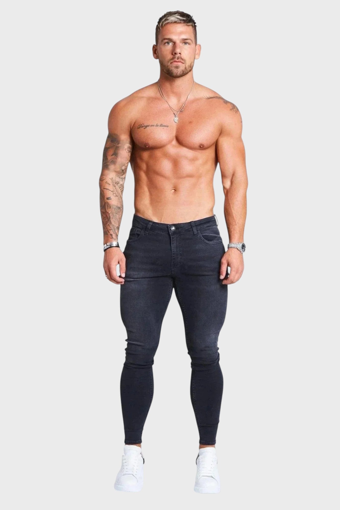 Francisco - Calças Cinza Sem Rasgos