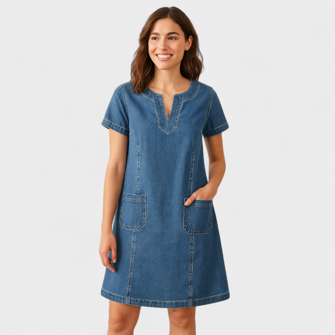 Rebeca - Vestido em Ganga Suave