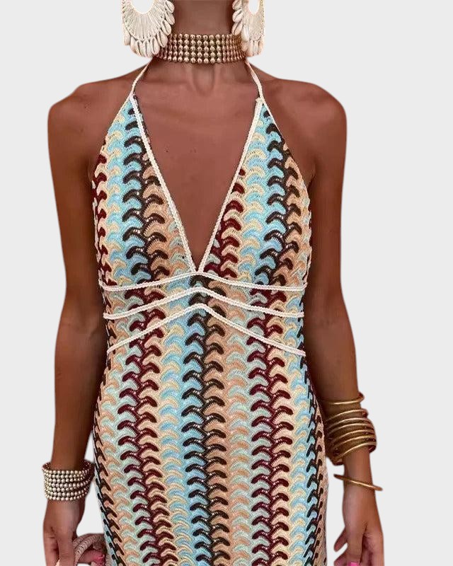 Judite - Vestido de Praia Boho em Crochê